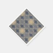Blume des Lebens - Muster der Briefmarke - blauer  Serviette (Ecke)