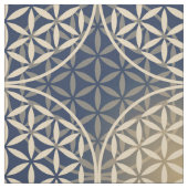 Blume des Lebens - Muster der Briefmarke - blauer  Stoff (Muster)