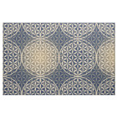Blume des Lebens - Muster der Briefmarke - blauer  Stoff (Fat Quarter (45,7 x 55,9 cm))