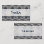 Blume des Lebens - Muster der Briefmarke - blauer Visitenkarte (Vorne/Hinten)