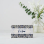 Blume des Lebens - Muster der Briefmarke - blauer Visitenkarte (Stehend Vorderseite)