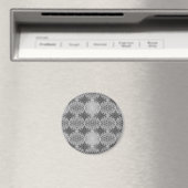 Blume des Lebens - Muster der Briefmarke - grau Magnet (In Situ (Geschirrspüler))