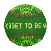Blume des Lebens - Muster der Briefmarke - grün Baseball (Rückseite)