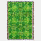 Blume des Lebens - Muster der Briefmarke - grün Decke (Vorderseite Vertikal)