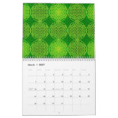 Blume des Lebens - Muster der Briefmarke - grün Kalender (Mär 2027)