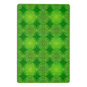 Blume des Lebens - Muster der Briefmarke - grün Mini Klemmbrett (Rückseite)