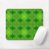 Blume des Lebens - Muster der Briefmarke - grün Mousepad (Mit Mouse)