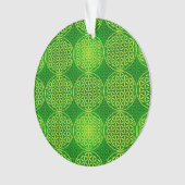 Blume des Lebens - Muster der Briefmarke - grün Ornament (Vorderseite)