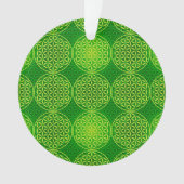 Blume des Lebens - Muster der Briefmarke - grün Ornament (Vorderseite)