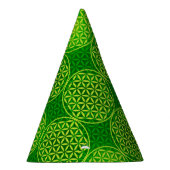 Blume des Lebens - Muster der Briefmarke - grün Partyhütchen (Rechts)
