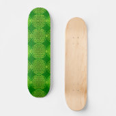 Blume des Lebens - Muster der Briefmarke - grün Skateboard (Vorderseite)