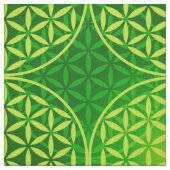 Blume des Lebens - Muster der Briefmarke - grün Stoff (Muster)