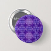 Blume des Lebens - Muster der Briefmarke - lila Button (Vorne & Hinten)