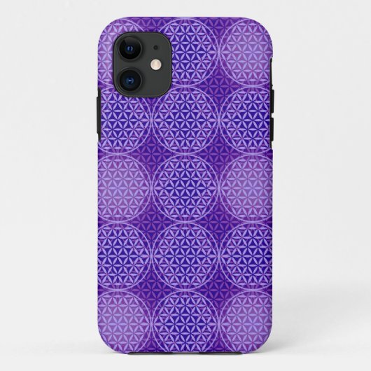 Blume des Lebens - Muster der Briefmarke - lila Case-Mate iPhone Hülle (Rückseite)