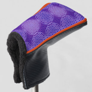 Blume des Lebens - Muster der Briefmarke - lila Golf Headcover