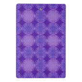Blume des Lebens - Muster der Briefmarke - lila Mini Klemmbrett (Rückseite)