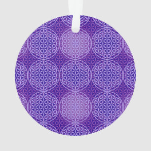 Blume des Lebens - Muster der Briefmarke - lila Ornament