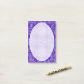Blume des Lebens - Muster der Briefmarke - lila Post-it Klebezettel (Auf Schreibtisch)
