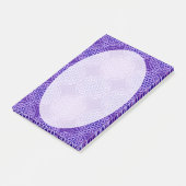Blume des Lebens - Muster der Briefmarke - lila Post-it Klebezettel (angewinkelt)