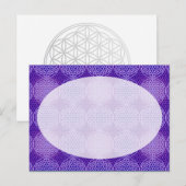 Blume des Lebens - Muster der Briefmarke - lila Postkarte (Vorne/Hinten)