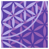 Blume des Lebens - Muster der Briefmarke - lila Stoff (Nahaufnahme)