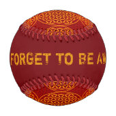 Blume des Lebens - Muster der Briefmarke - orange Baseball (Rückseite)