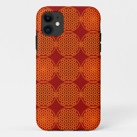 Blume des Lebens - Muster der Briefmarke - orange Case-Mate iPhone Hülle (Rückseite)