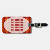 Blume des Lebens - Muster der Briefmarke - orange Gepäckanhänger (Vorderseite horizontal)