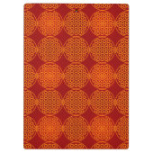 Blume des Lebens - Muster der Briefmarke - orange Klemmbrett (Rückseite)