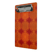 Blume des Lebens - Muster der Briefmarke - orange Mini Klemmbrett (Gewinkelt2)