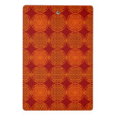 Blume des Lebens - Muster der Briefmarke - orange Mini Klemmbrett (Rückseite)