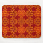 Blume des Lebens - Muster der Briefmarke - orange Mousepad (Vorne)