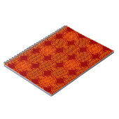Blume des Lebens - Muster der Briefmarke - orange Notizblock (Linke Seite)