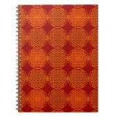 Blume des Lebens - Muster der Briefmarke - orange Notizblock (Vorderseite)