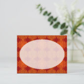Blume des Lebens - Muster der Briefmarke - orange Postkarte (Stehend Vorderseite)