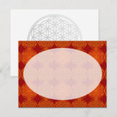 Blume des Lebens - Muster der Briefmarke - orange Postkarte (Vorne/Hinten)