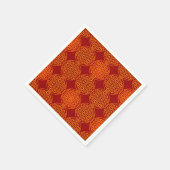 Blume des Lebens - Muster der Briefmarke - orange Serviette (Ecke)