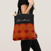Blume des Lebens - Muster der Briefmarke - orange Tasche (Von Nahem)