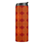 Blume des Lebens - Muster der Briefmarke - orange Thermosbecher (Nach links gedreht)