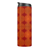 Blume des Lebens - Muster der Briefmarke - orange Thermosbecher (Nach rechts gedreht)