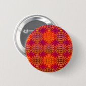 Blume des Lebens - Muster der Briefmarke - orangef Button (Vorne & Hinten)