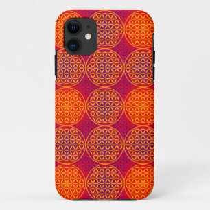 Blume des Lebens - Muster der Briefmarke - orangef Case-Mate iPhone Hülle