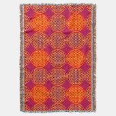 Blume des Lebens - Muster der Briefmarke - orangef Decke (Vorderseite Vertikal)