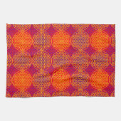 Blume des Lebens - Muster der Briefmarke - orangef Handtuch (Horizontal)