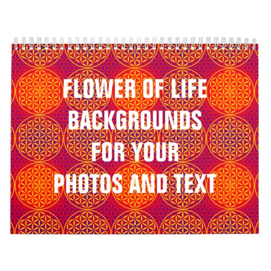 Blume des Lebens - Muster der Briefmarke - orangef Kalender (Titelbild)