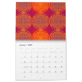 Blume des Lebens - Muster der Briefmarke - orangef Kalender (Jan 2027)