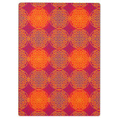 Blume des Lebens - Muster der Briefmarke - orangef Klemmbrett (Rückseite)