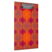 Blume des Lebens - Muster der Briefmarke - orangef Klemmbrett (Rechts)