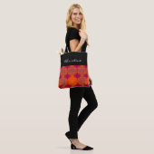 Blume des Lebens - Muster der Briefmarke - orangef Tasche (Am Model)