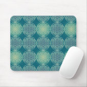 Blume des Lebens - Muster der Briefmarke - Zyanbla Mousepad (Mit Mouse)